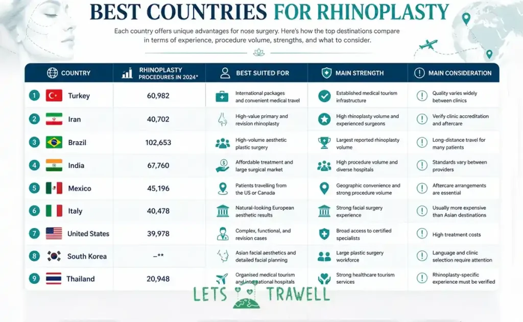 Best Countries for Rhinoplasty